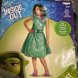 Disney’s Inside out disgust costume size Large 10-12